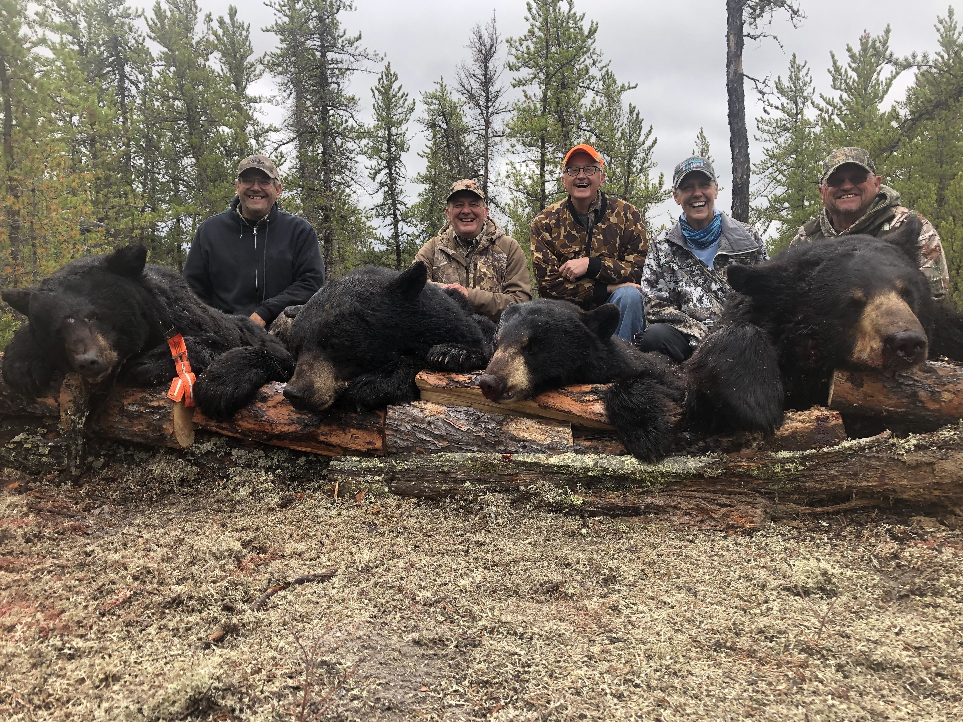 Happy Saskatchewan Bear Hunting Group